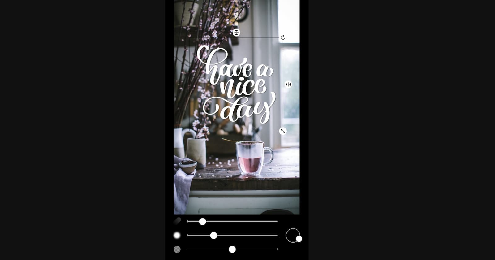 Изменение тени и наклонов шрифтов в приложении Text
