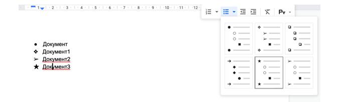 Списки в гугл докс, как делать пошагово