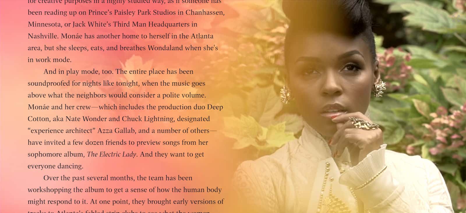 Лонгрид-портрет об американской певице Жанель Монэ. Источник: pitchfork.com