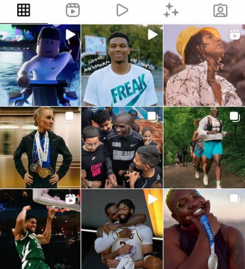 Посмотрите, какой контент выставляет Nike