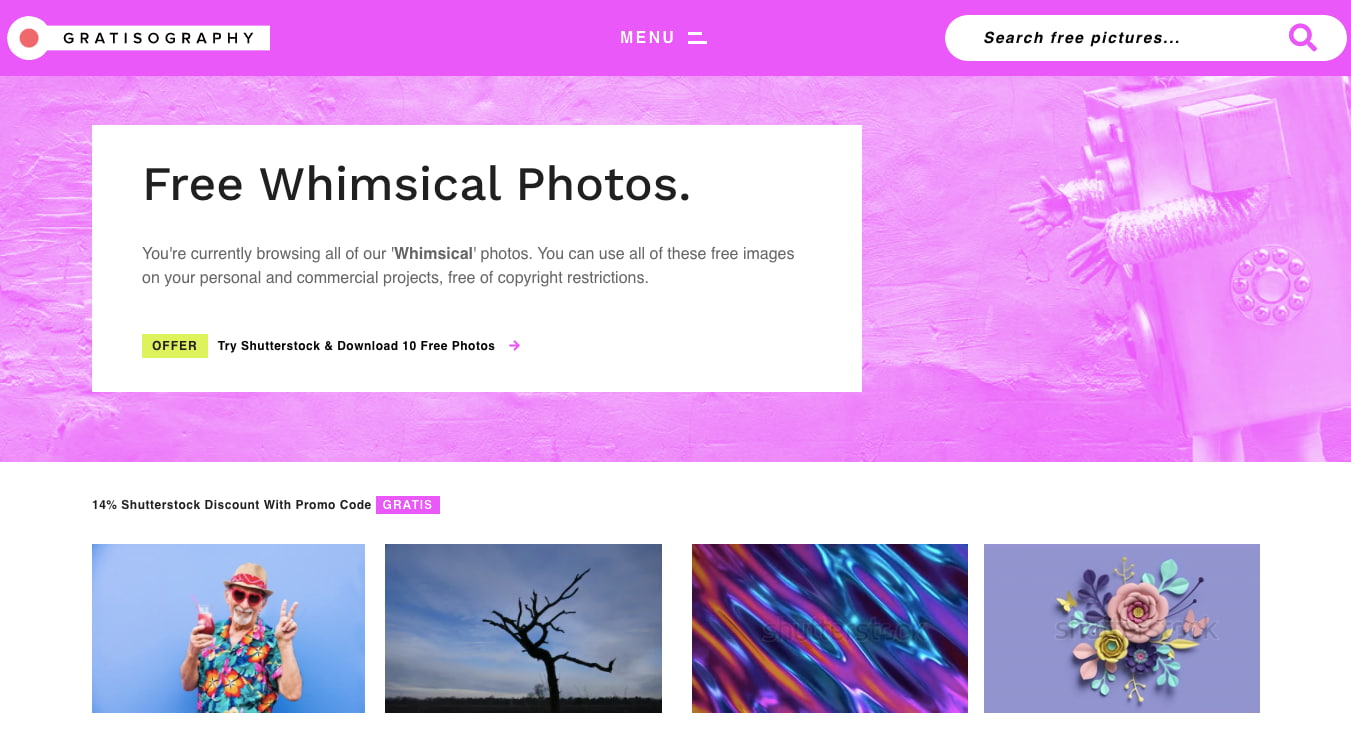 Gratisography — фотосток с яркими и необычными иллюстрациями
