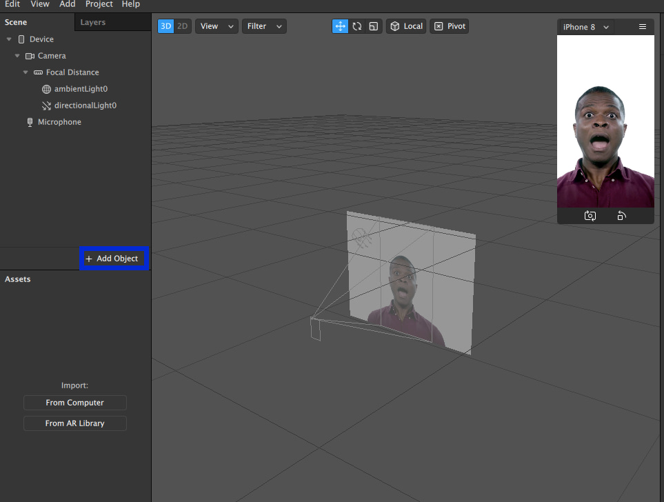 Работа с трекингом лица