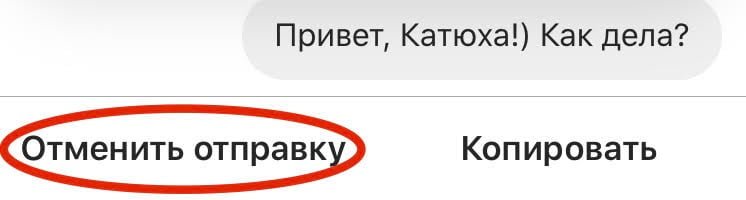 Выбираем опцию «Отменить отправку»