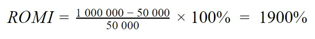 Показатель ROMI (вариант 2)