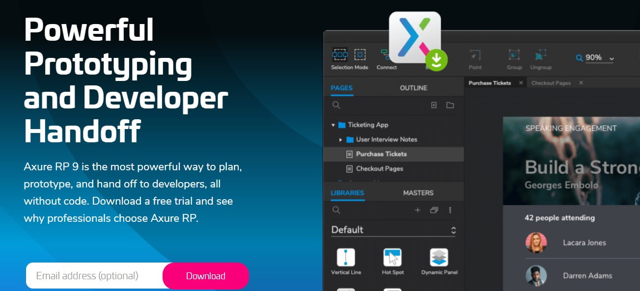 открыть сервис Axure