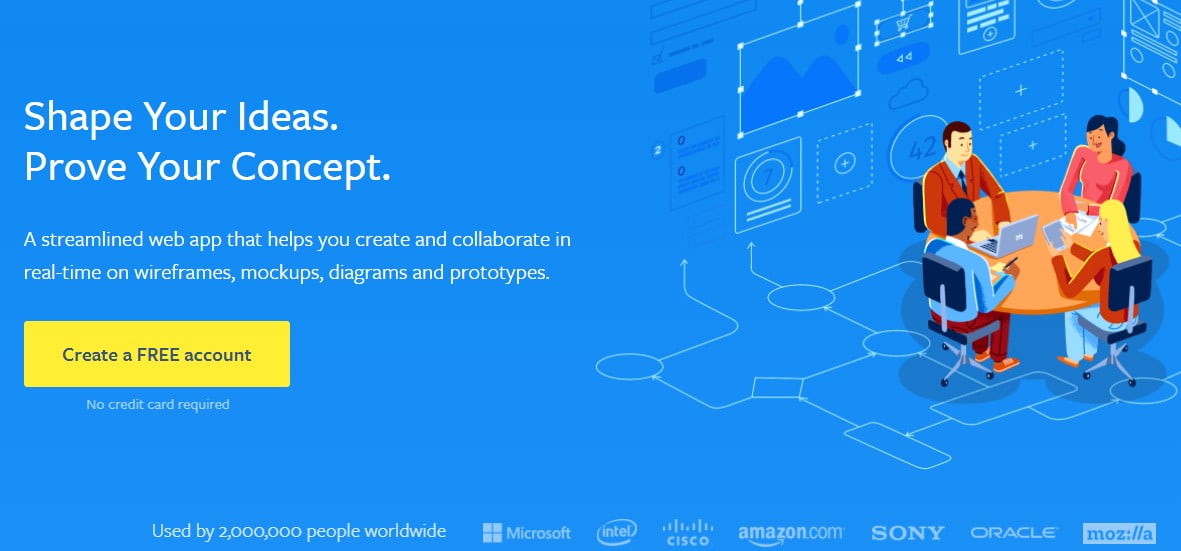 открыть сервис Moqups