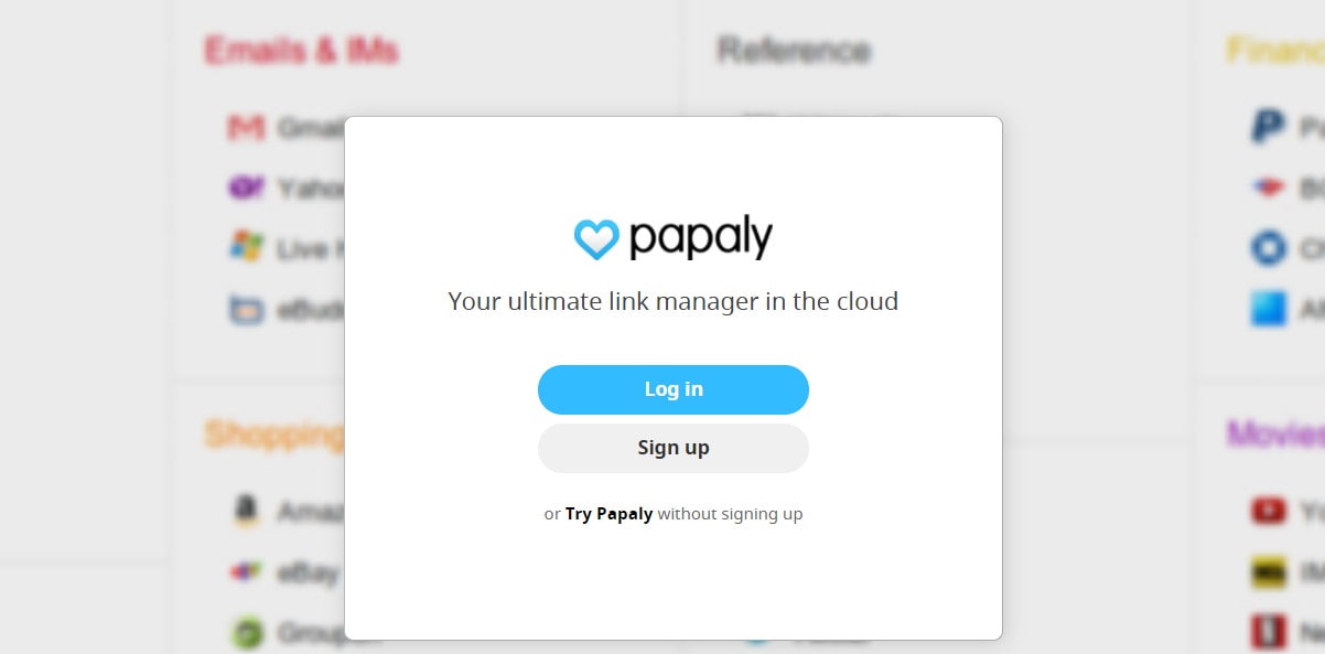 открыть сервис Papaly