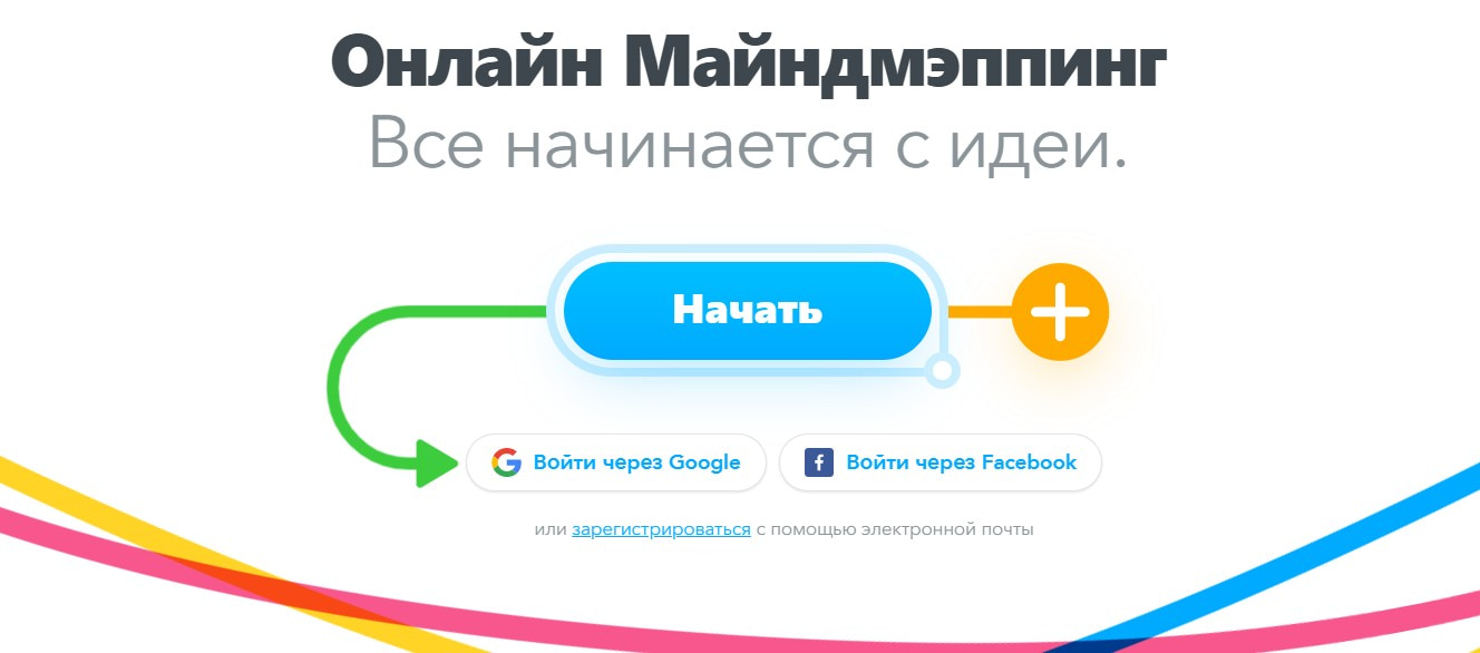 открыть сервис MindMeister