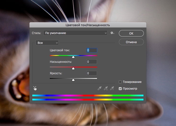 Цветовой тон/Насыщенность