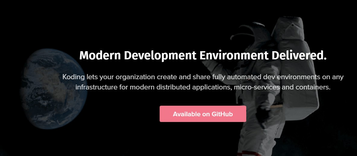 открыть сервис Koding