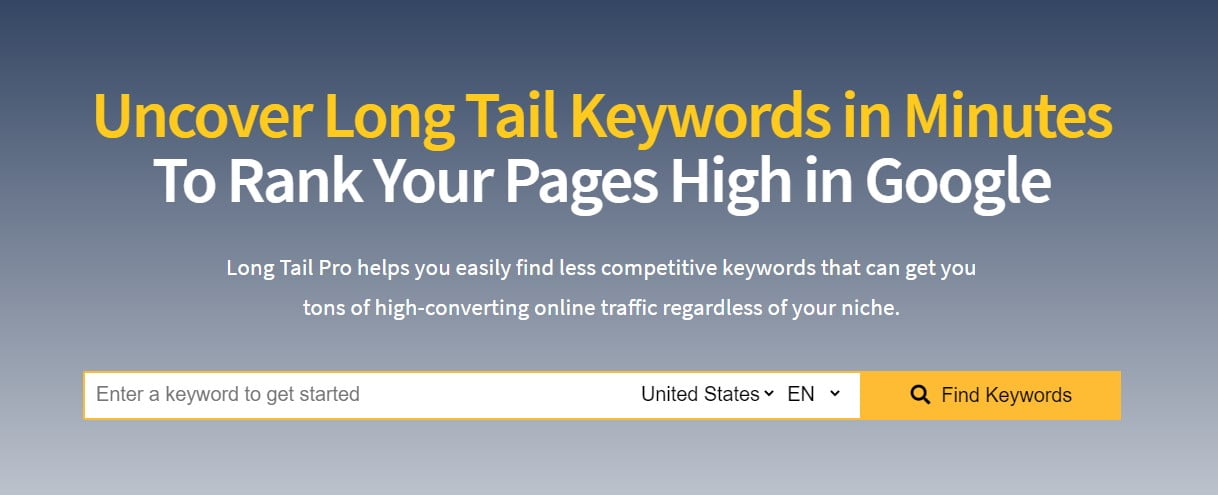 открыть сервис Long Tail Pro