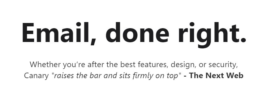 открыть сервис Canary Mail