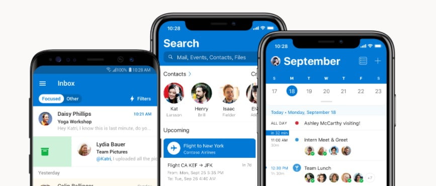 открыть сервис Outlook