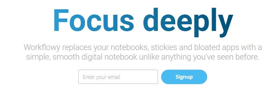 открыть сервис Workflowy