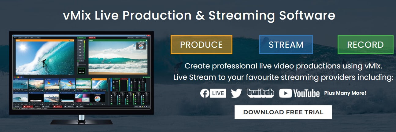 открыть сервис vMix