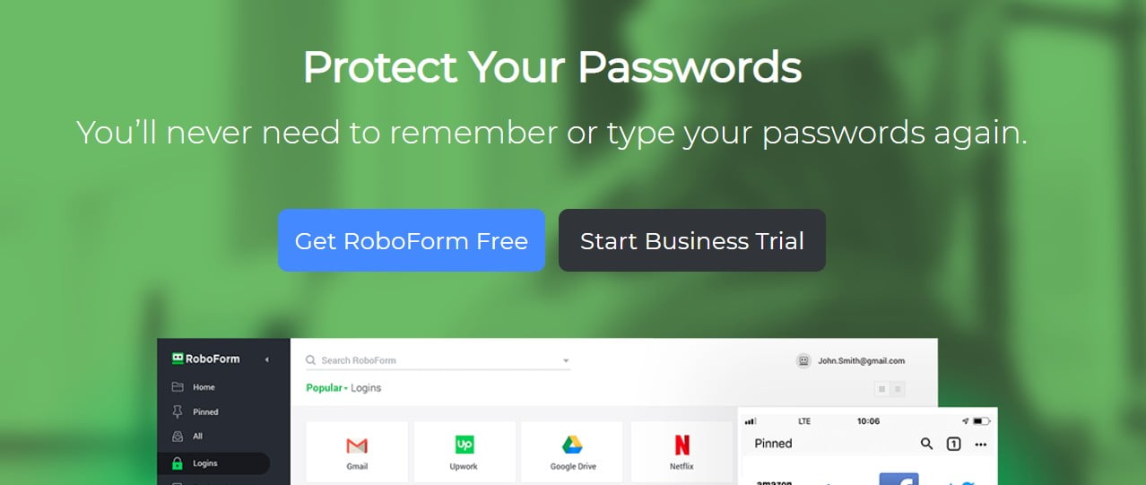 открыть сервис RoboForm