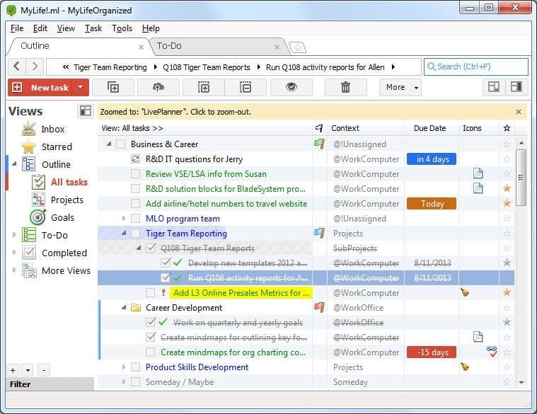 MyLifeOrganized — тайм-менеджмент