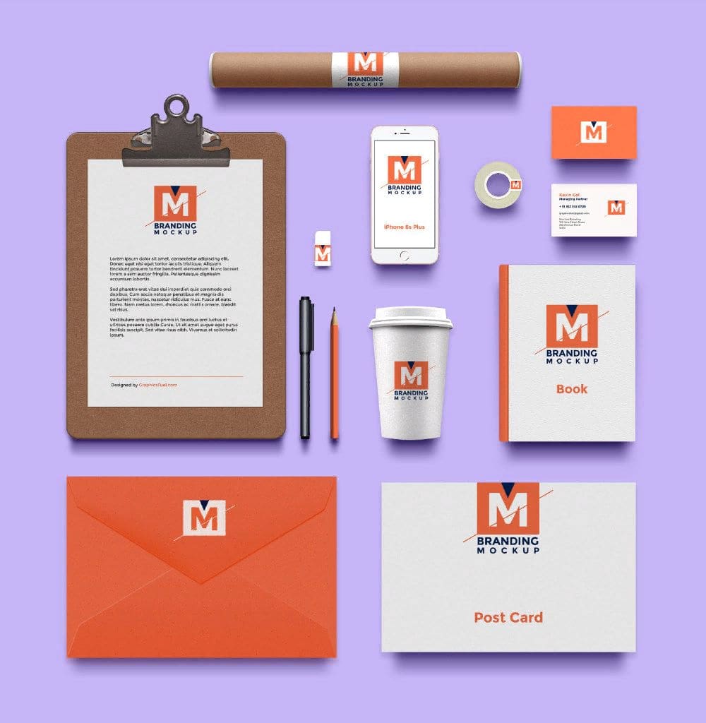 Мокап в формате айдентики 