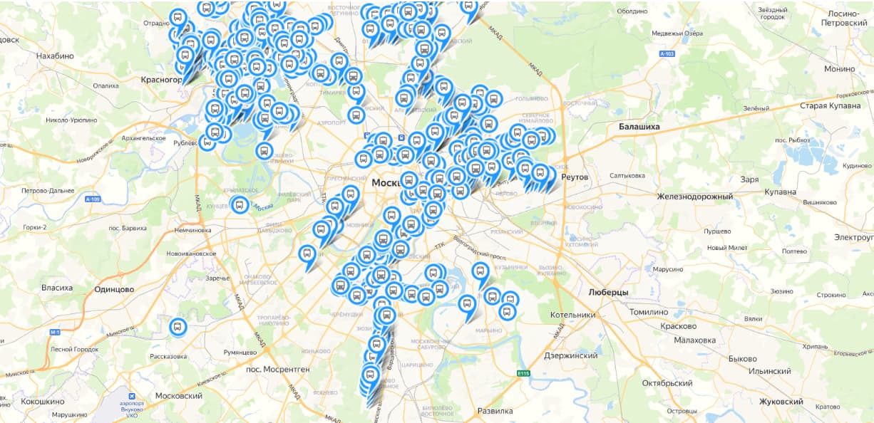Расположение систем «Умный перекрёсток»