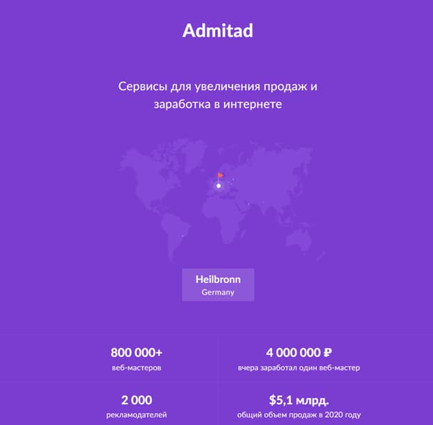 Партнёрская сеть Admitad