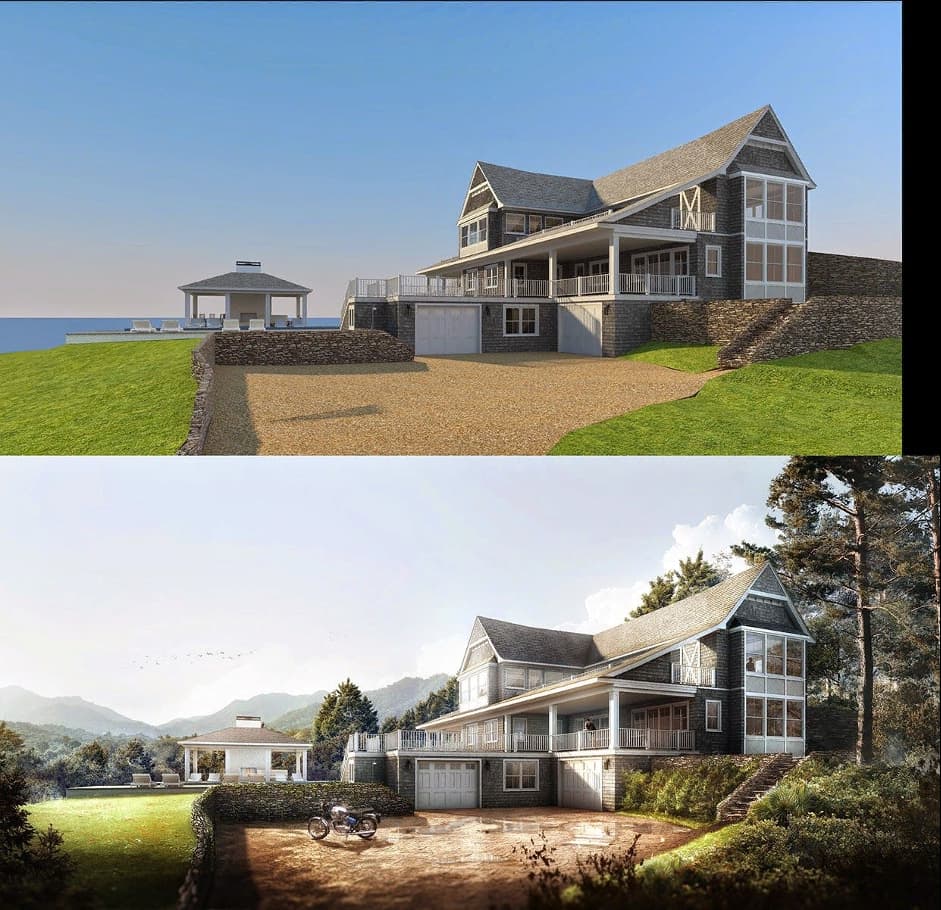 Постобработка архитектурного объекта