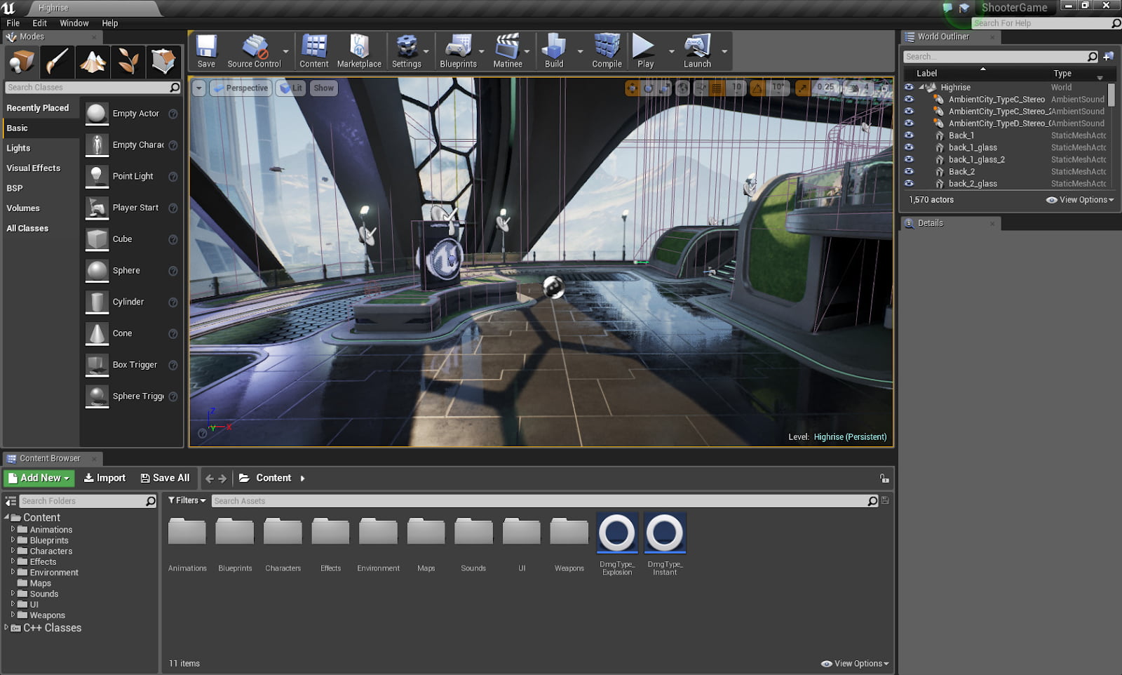 Интерфейс Unreal Engine