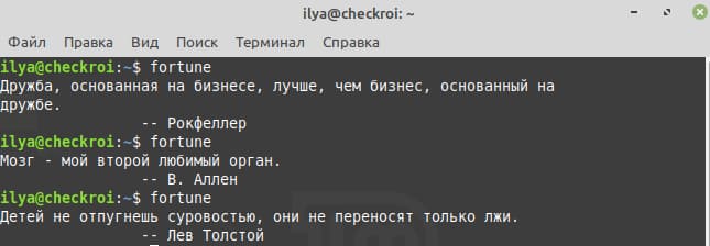 Linux ерунды не посоветует