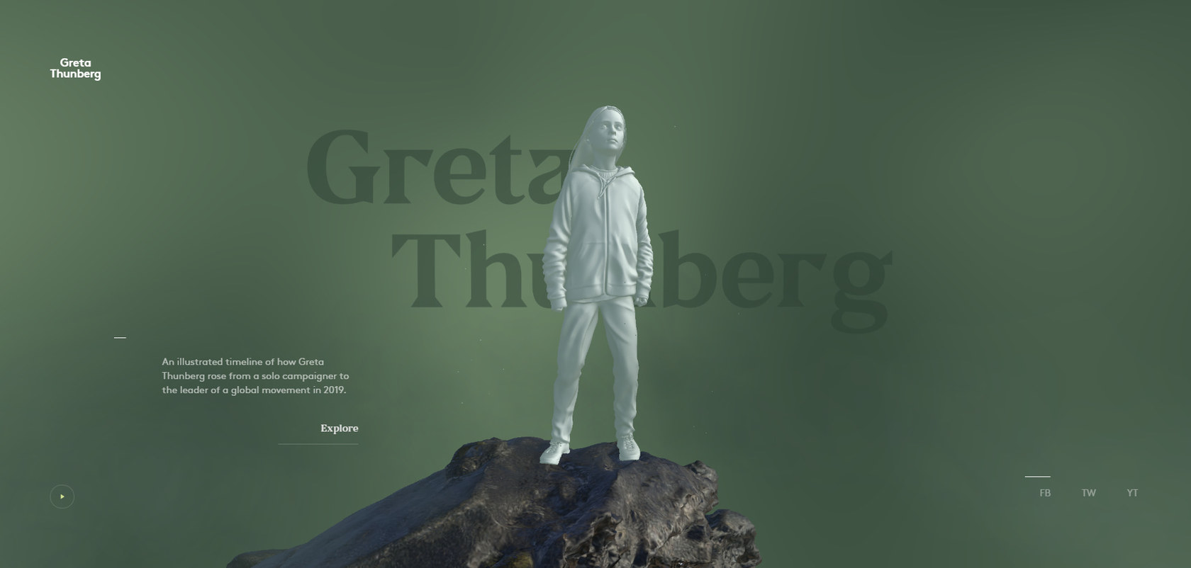 3D-фигура Греты Тунберг