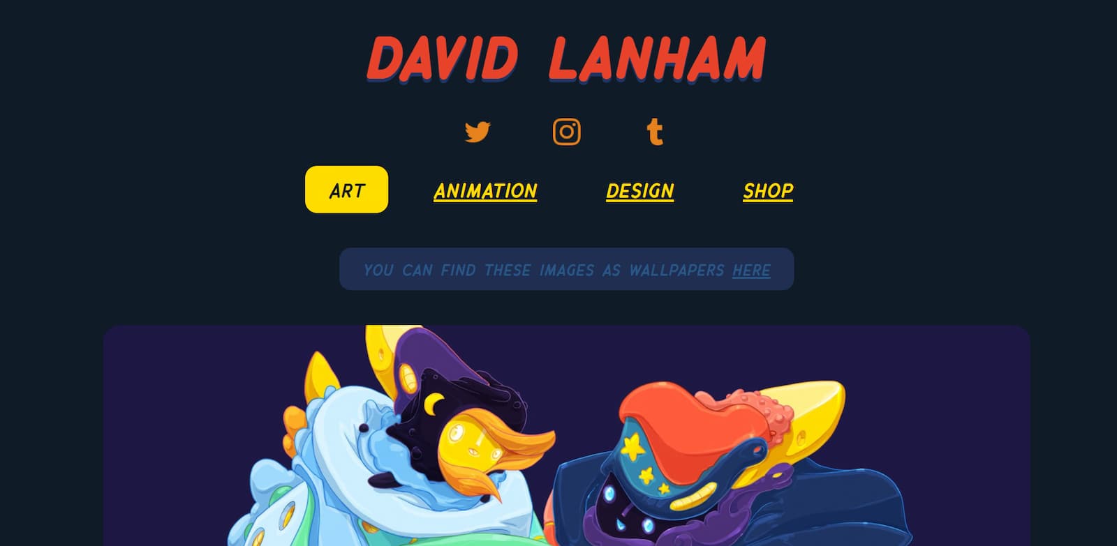 Стилизованное портфолио David Lanha