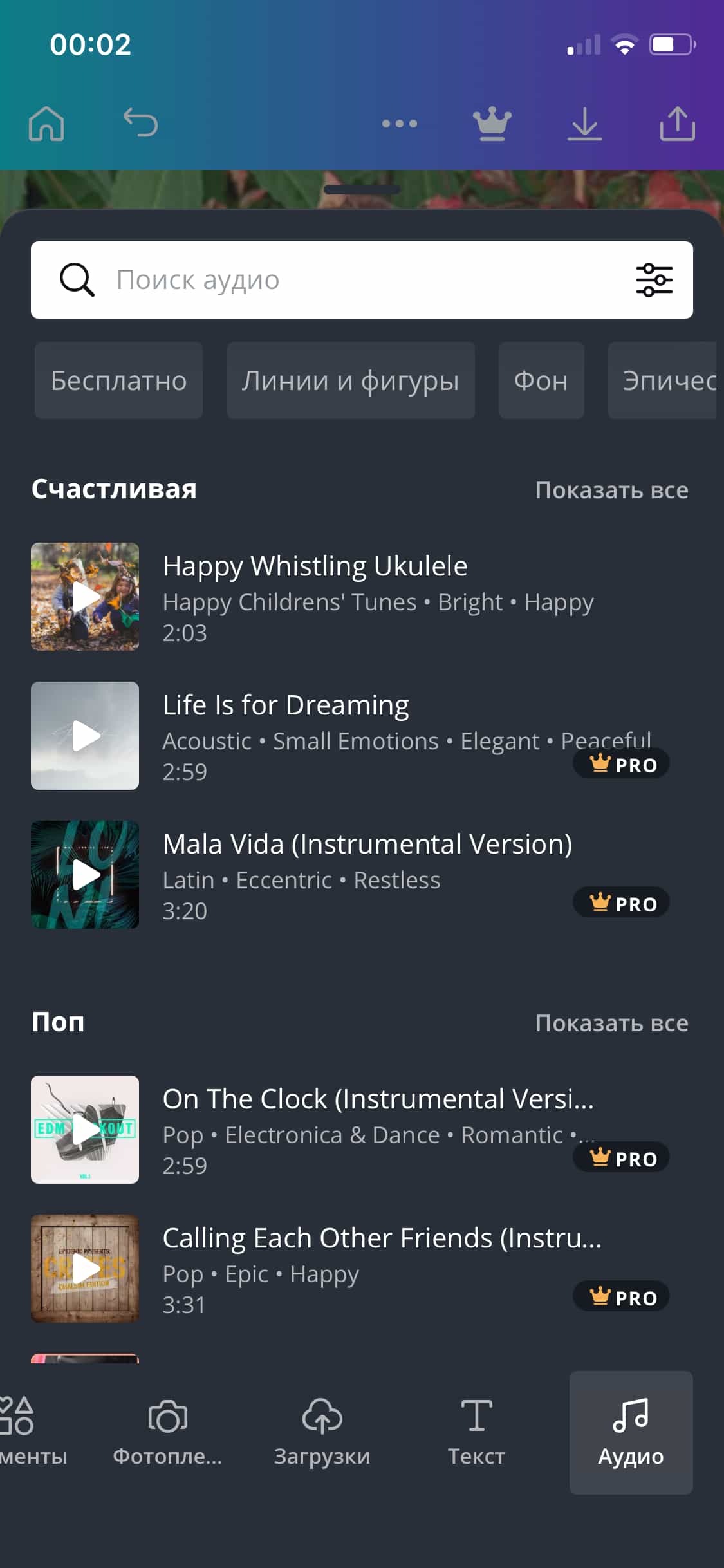 Шаг 4. Выберите подходящий трек.