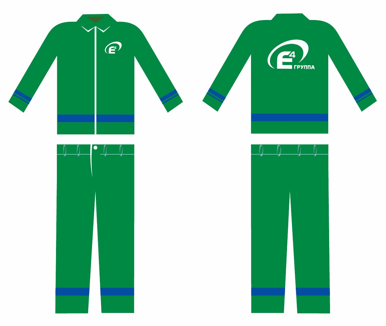 Примеры оформления офиса, корпоративных автомобилей и формы сотрудников компании «ГРУППА Е4» из брендбука #3