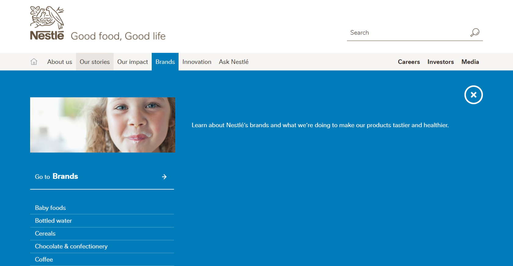 На сайте Nestle есть вся информация о компании