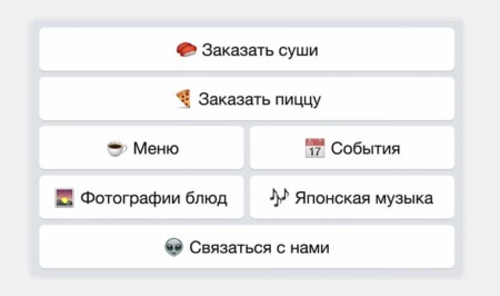 Примеры, как может выглядеть меню Кофикса 2