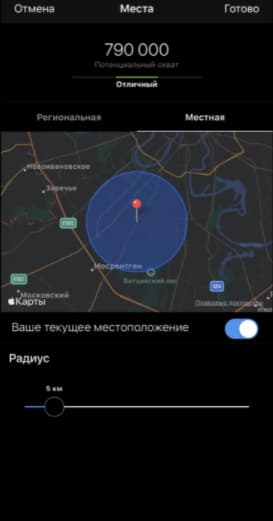 В подразделе под названием «Местная» можно указать определенный адрес