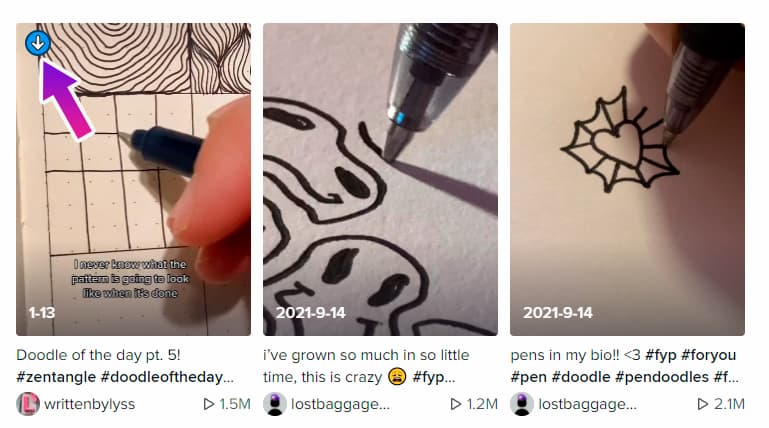 Во вкладке браузера откройте онлайн-сайт TikTok и перейдите к понравившемуся ролику