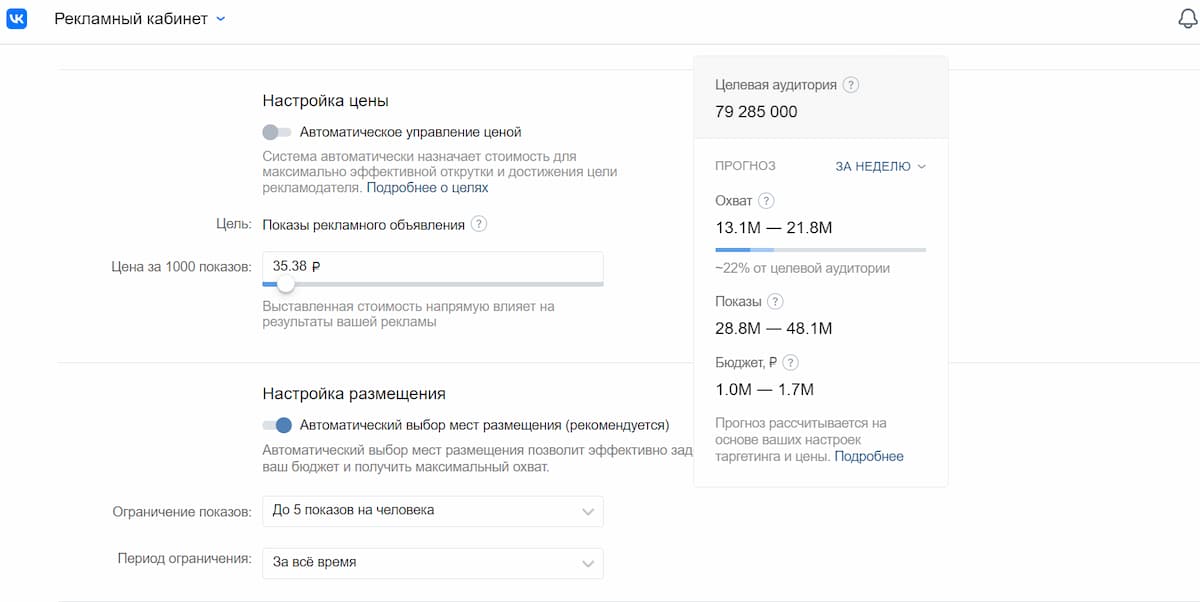 Настройка цены и размещения — финальный этап запуска таргетированной рекламы