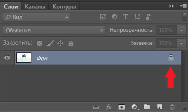 Нажмите на нём значок в форме замка — так вы разблокируете слой и сможете с ним работать
