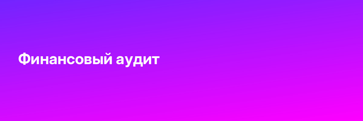 Финансовый аудит