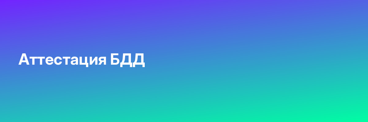 Аттестация БДД