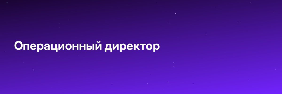 Операционный директор