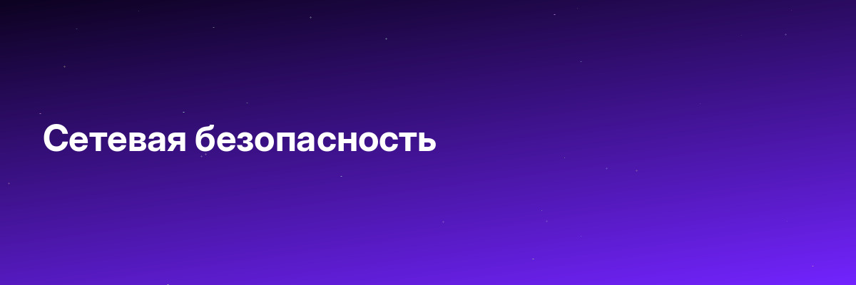 Сетевая безопасность
