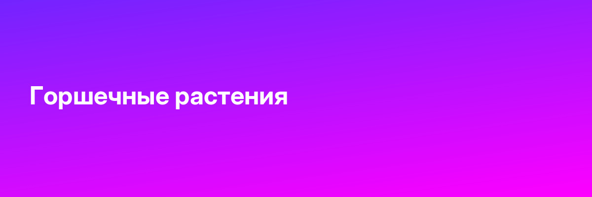 Горшечные растения