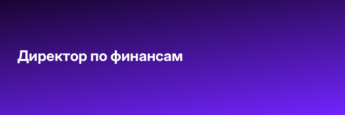 Директор по финансам
