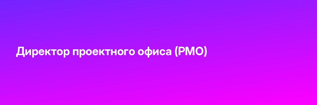 Директор проектного офиса (PMO)