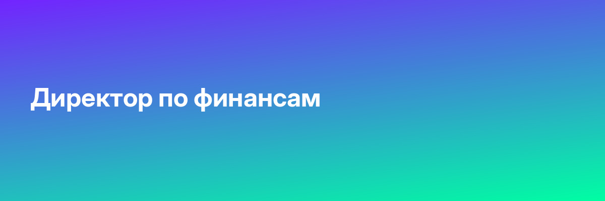 Директор по финансам