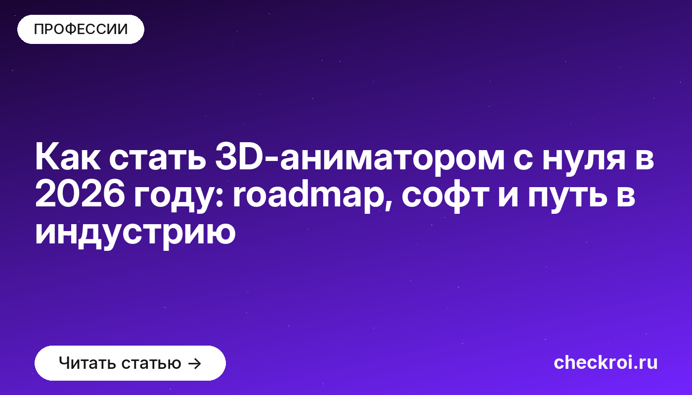 Как стать 3D-аниматором с нуля в [current_year] году: roadmap, софт и путь в индустрию