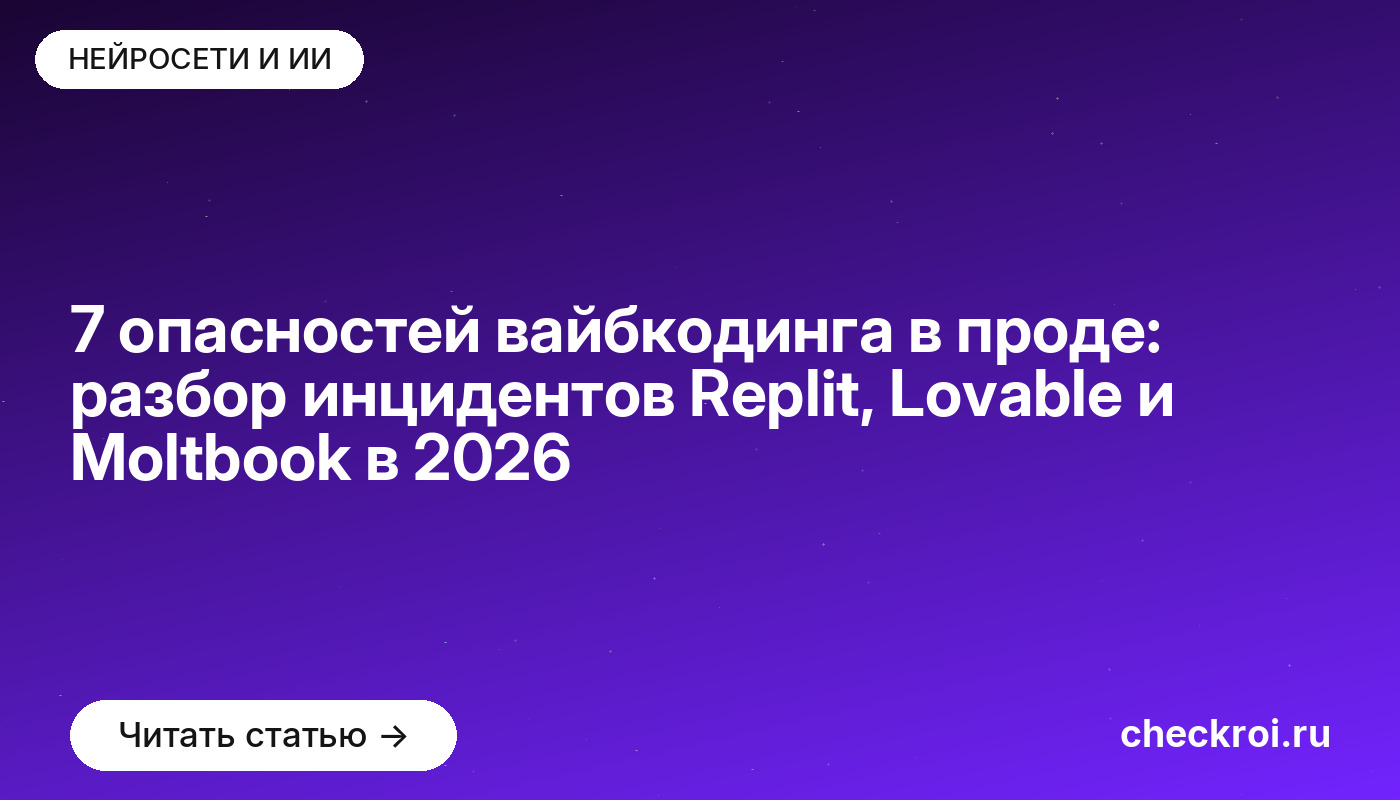 7 опасностей вайбкодинга в проде: разбор инцидентов Replit, Lovable и Moltbook в 2026