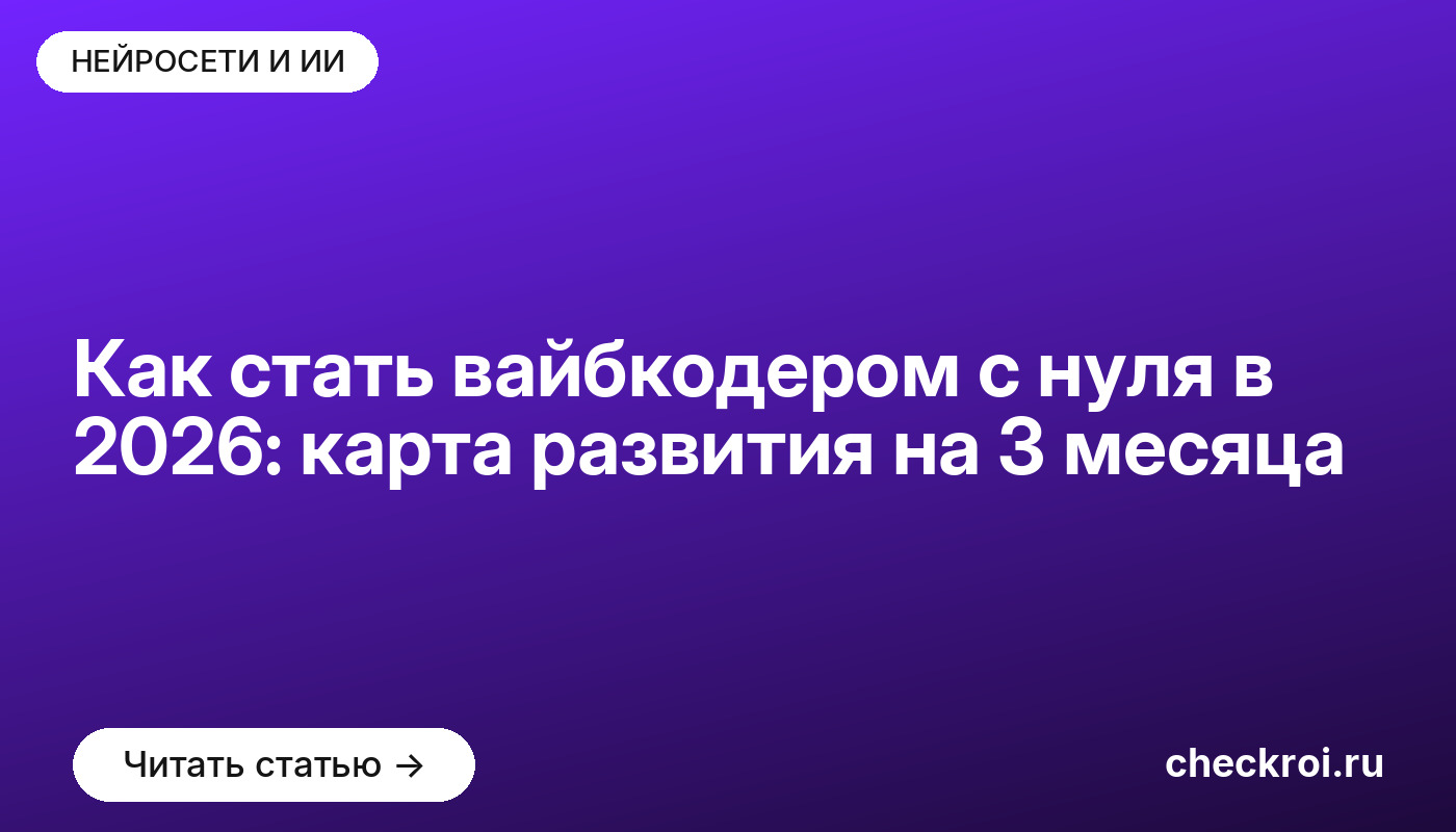 Как стать вайбкодером с нуля в 2026: карта развития на 3 месяца