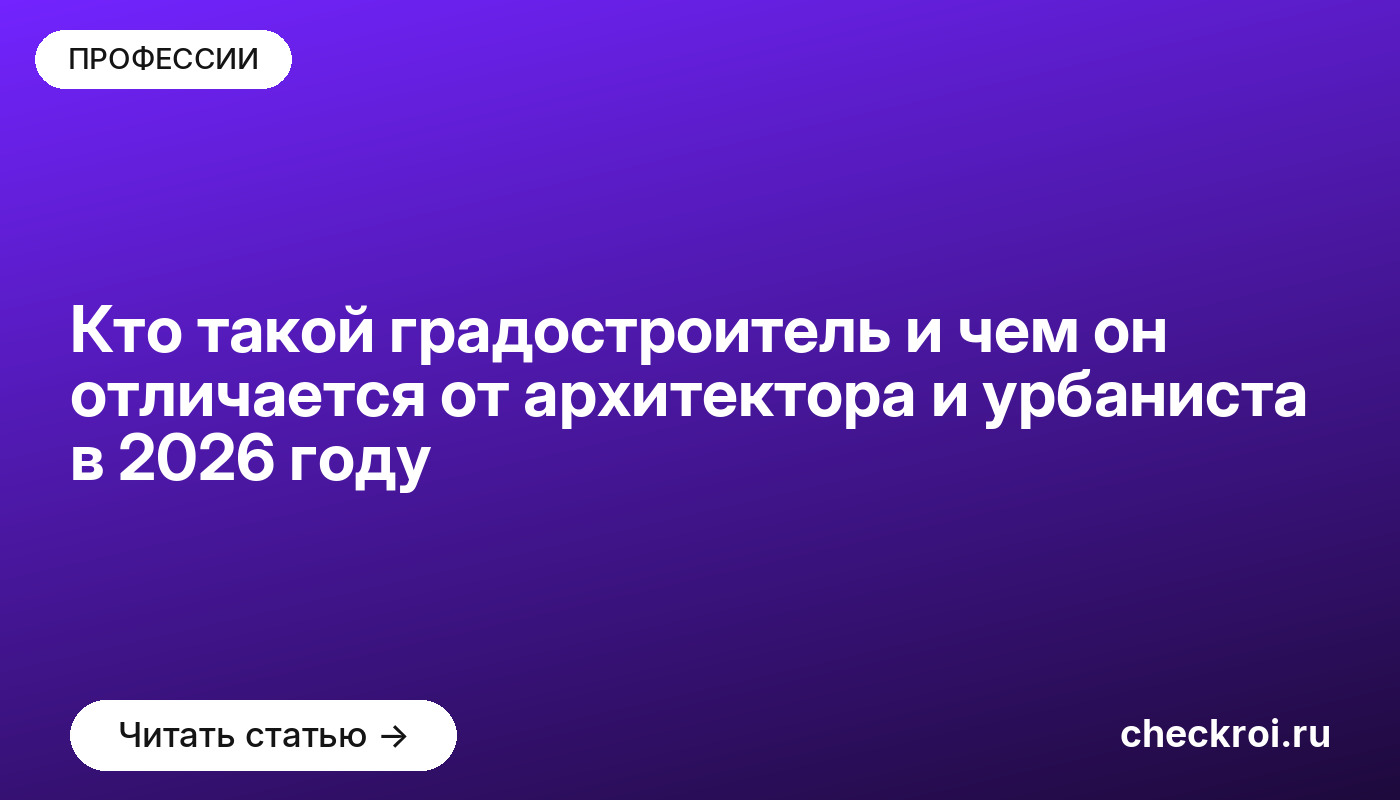 Кто такой градостроитель и чем он отличается от архитектора и урбаниста в [current_year] году