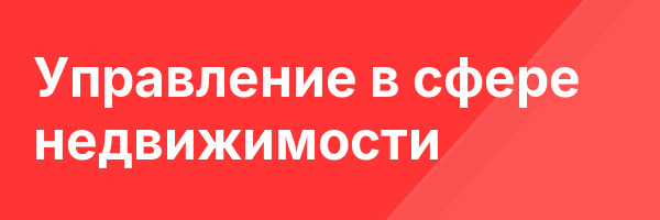 Управление в сфере недвижимости